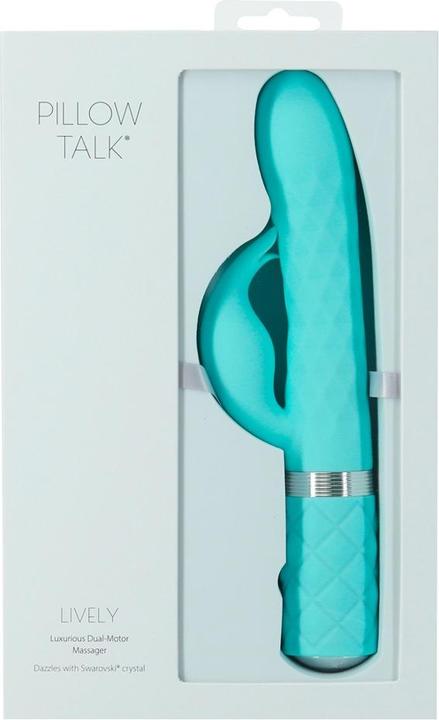 Actual product image Pillow Talk Lively Rotating Tarzan Vibrator - Teal