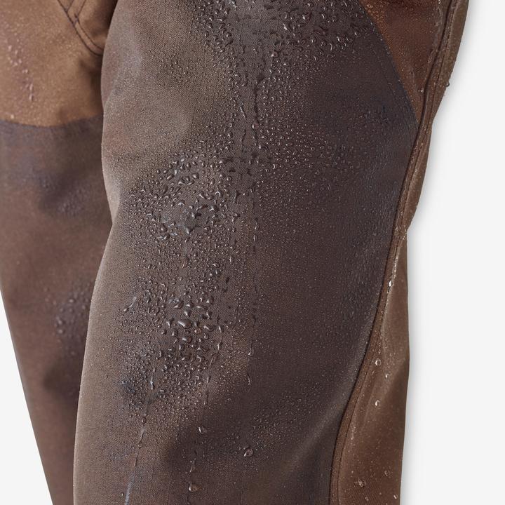Actual product image Solognac Hunting reinforced waterproof trousers woodland 500 two-tone/brown (XXL)