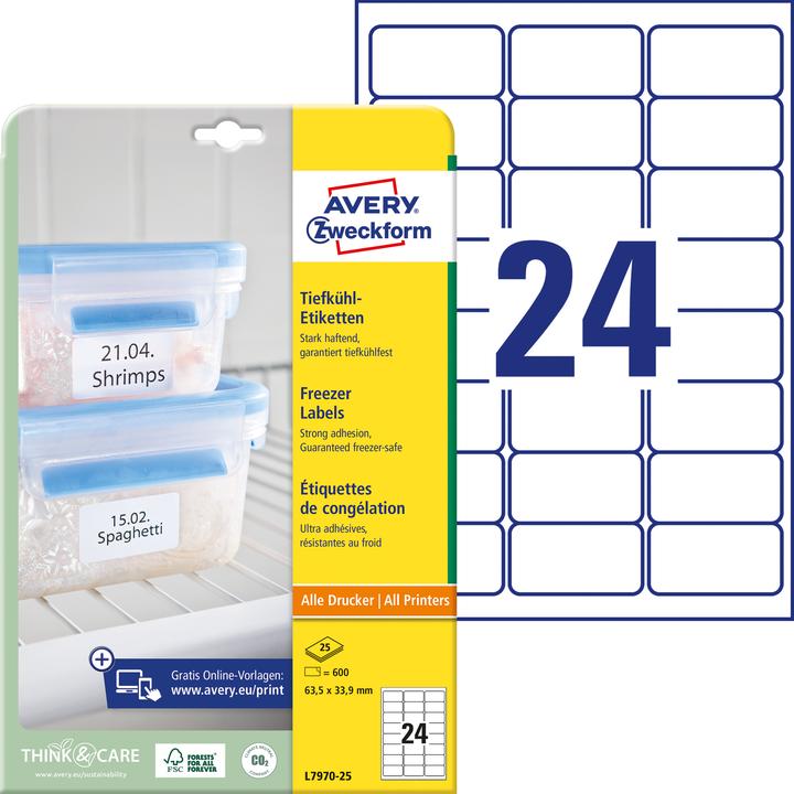 Produktbild Avery Tiefkühl-Etiketten