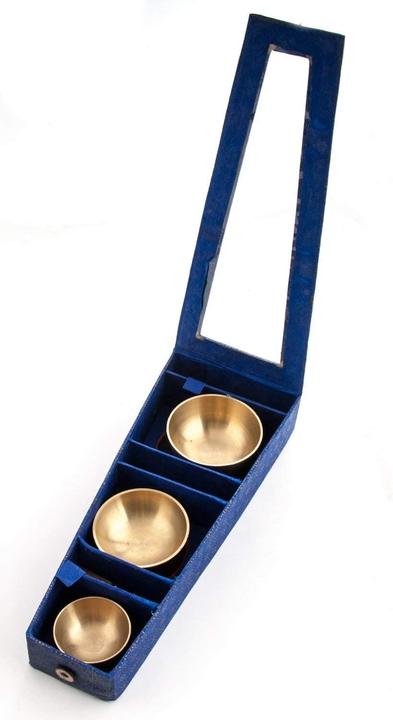 Berk Set de 3 bols chantants dans une boîte bleue (Bol chantant)