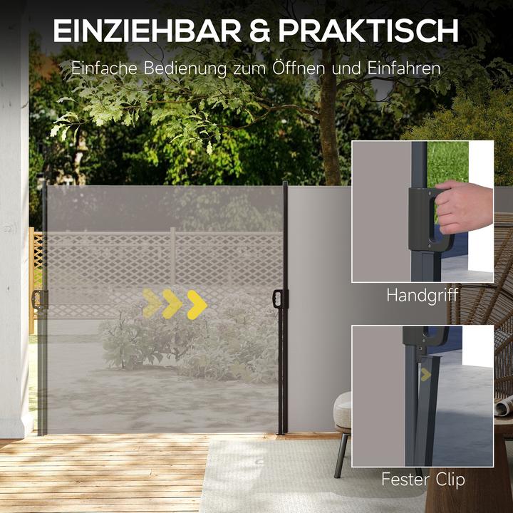 Image du produit Outsunny Gartensichtschutz Polyesterstoff, Aluminium, Metall Hellgrau (0.04 m)