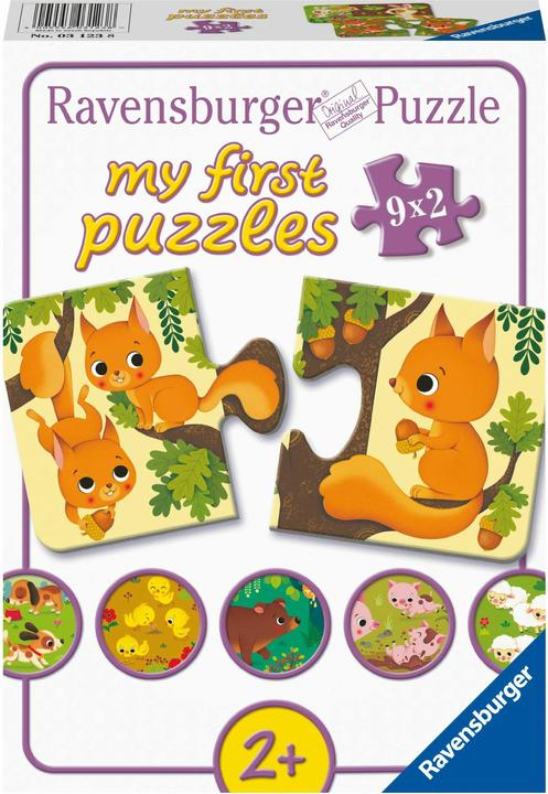 Actual product image Ravensburger Animals and their little ones puzzle (18 pieces)