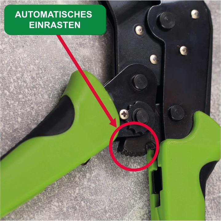 Actual product image Quadrios Multi-function crimping pliers for insulated cable lugs with crimp connector set