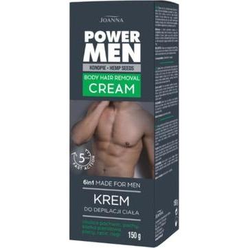 Thumbnail - Joanna, Wachs + Enthaarungscreme, Power Men Körperhaarentfernungscreme 6in1 Körperenthaarung für Männer Hanfsamen