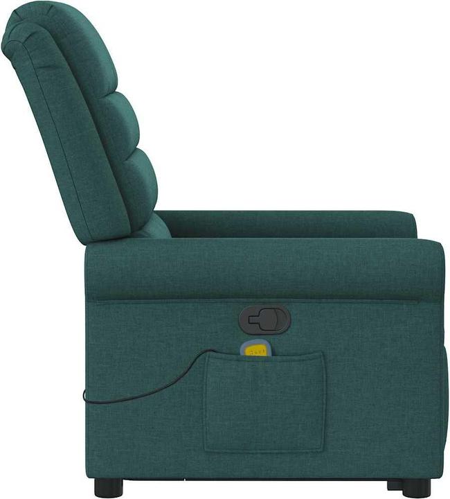 Immagine prodotto VidaXL Poltrona massaggiante con ausilio stand-up in tessuto verde scuro