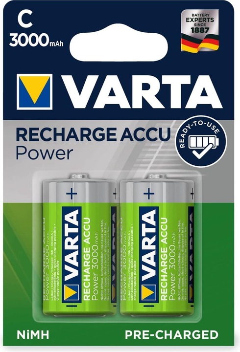 Produktbild Varta Recharge Accu Power (2 Stk., C, 3000 mAh)
