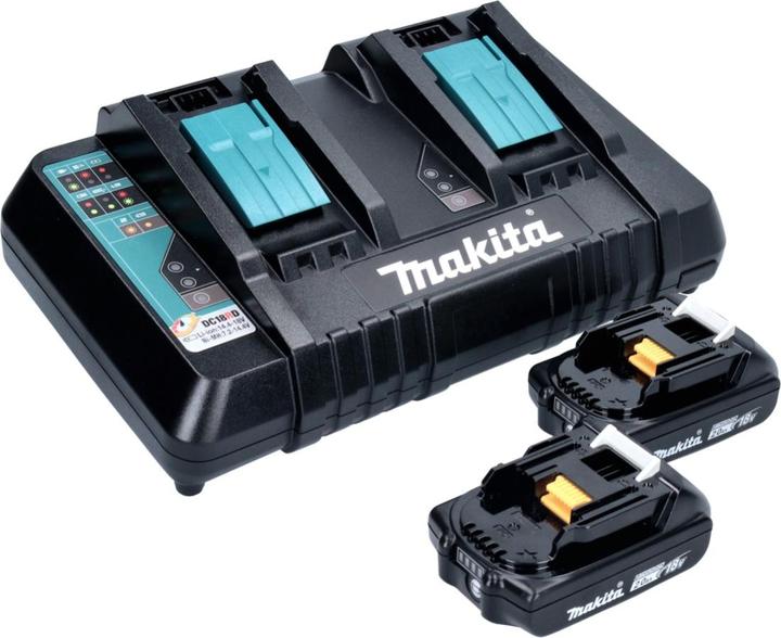 Productafbeelding Makita Power Source Kit 18 V met 2x BL 1820 B 2,0 Ah oplaadbare batterij ( 2x 197254-9 ) + DC 18 RD Dubbel (18 V)