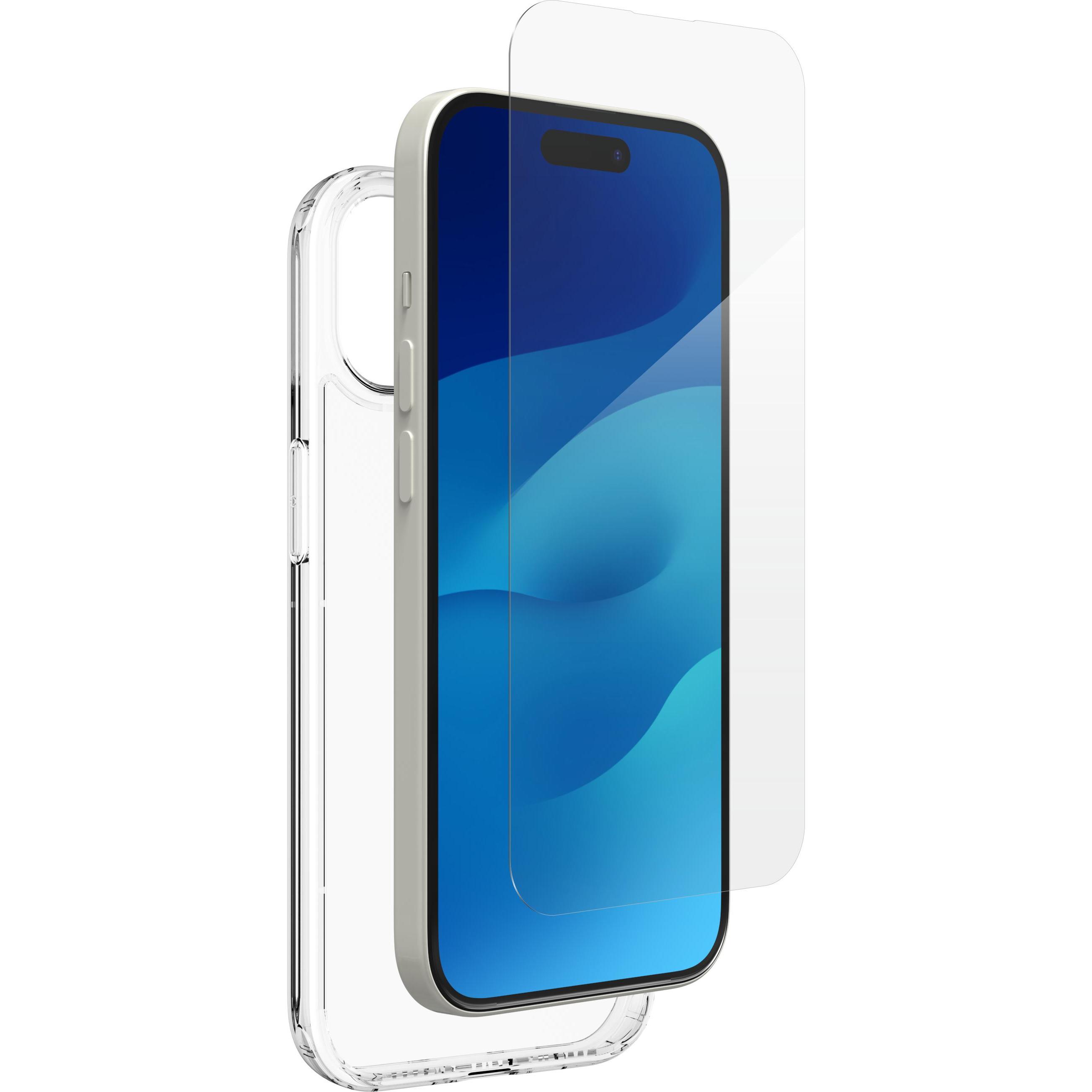 Zagg Invisibleshield Bndl Glass (1 Stück, Apple iPhone 15), Smartphone Schutzfolie, Transparent