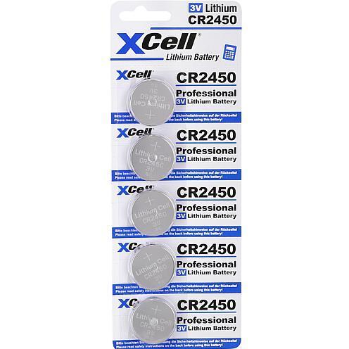 XCell Pila a bottone al litio CR 5 STK (5 pz., CR2450, 580 mAh), Batterie + pile