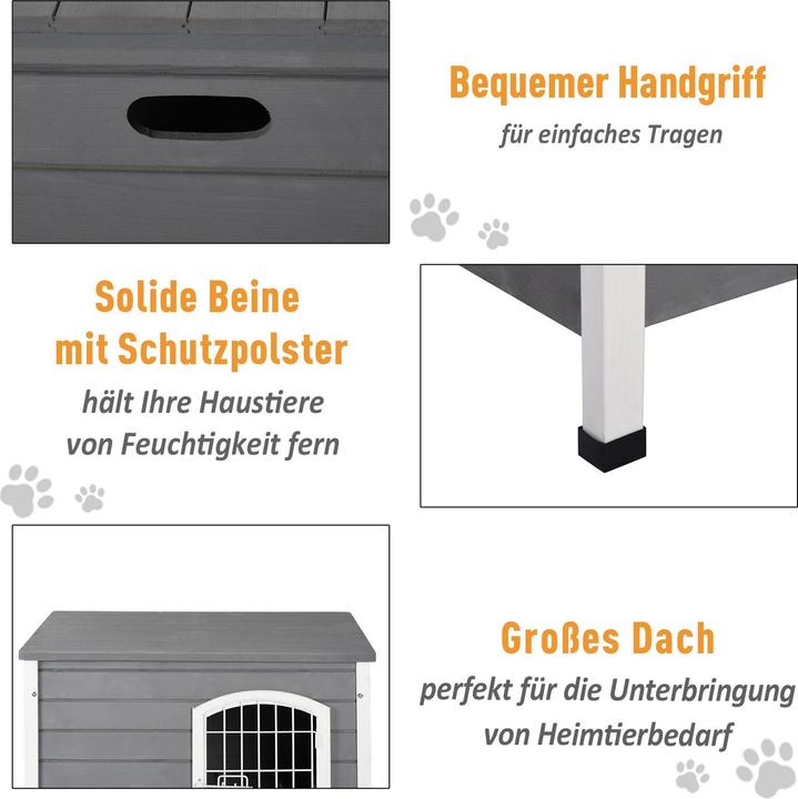 Immagine prodotto PawHut Cuccia per cani con porta (Gabbia per cani)