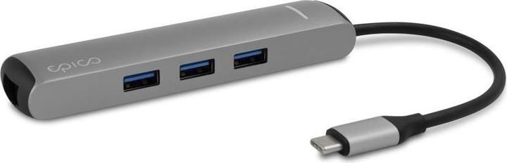 Immagine prodotto Epico 9915112100019 dock per laptop/replicatore di porte USB 3.2 Gen 1 (3.1 Gen 1) Type-C Nero, Argento (USB-C, 6 porte)