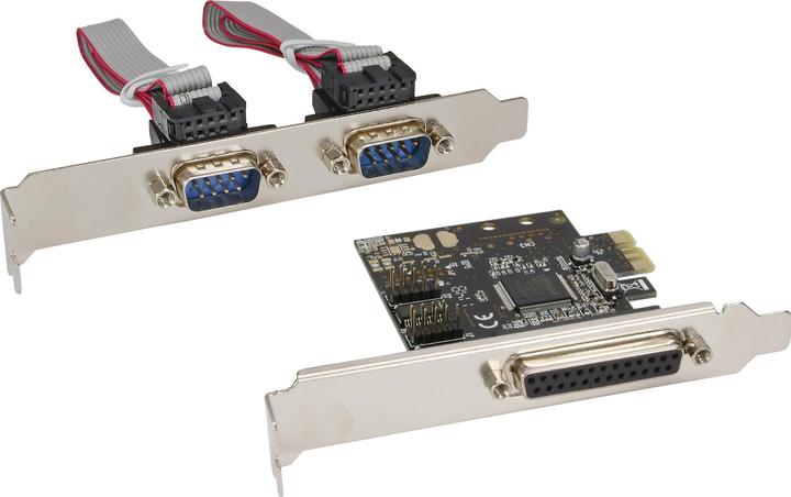 Image du produit InLine Carte d'interface 1x 25 pôles parallèle + 2x 9 pôles série PCIe PCI-Express Moschip MCS9901CV-CC