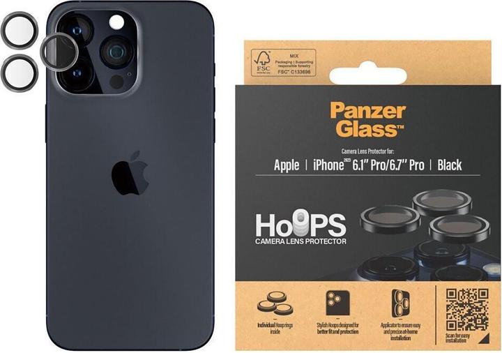 Actual product image PanzerGlass Hoops Camera Lens Protector (1 Piece, Apple iPhone 15 Pro Max, Apple iPhone 15 Pro)