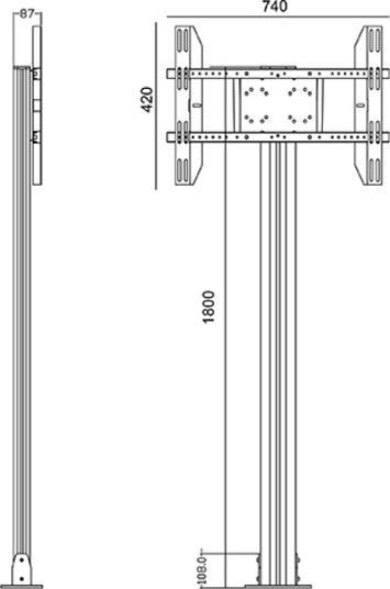 Actual product image Multibrackets M Display Stand 180 (63", 60 kg)
