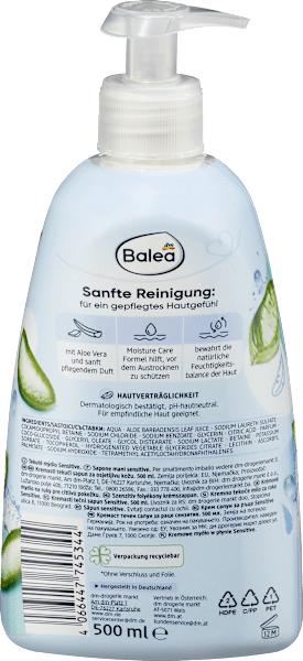 Produktbild dm Balea Sensitive mit Aloe-Vera (Flüssigseife, 500 ml)