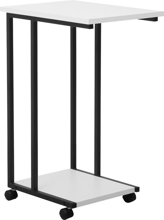 Produktbild HTI-Living Beistelltisch Cedrik auf Rollen Weiss-Schwarz (40 x 30 x 60 cm)