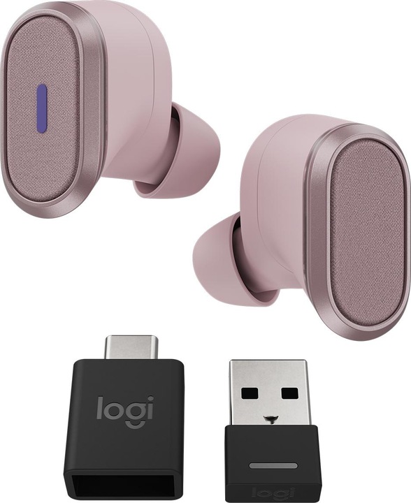 Produktbild Logitech Zone True Wireless - ROSE - EMEA (ANC, 12 h, Kabellos)