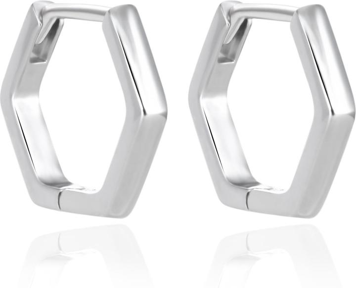 Immagine prodotto Agato - Modern silver earrings Hexagon AGT-E226K (Argento)