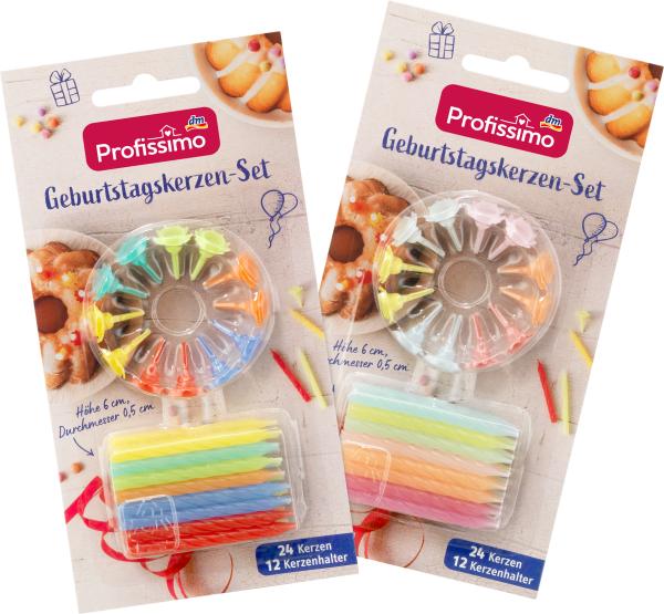 Actual product image dm Profissimo Birthday candle set (24 pcs.)