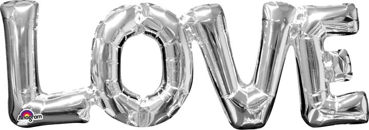 Produktbild Amscan FB Satz *Love* silber 63x22cm (5x)