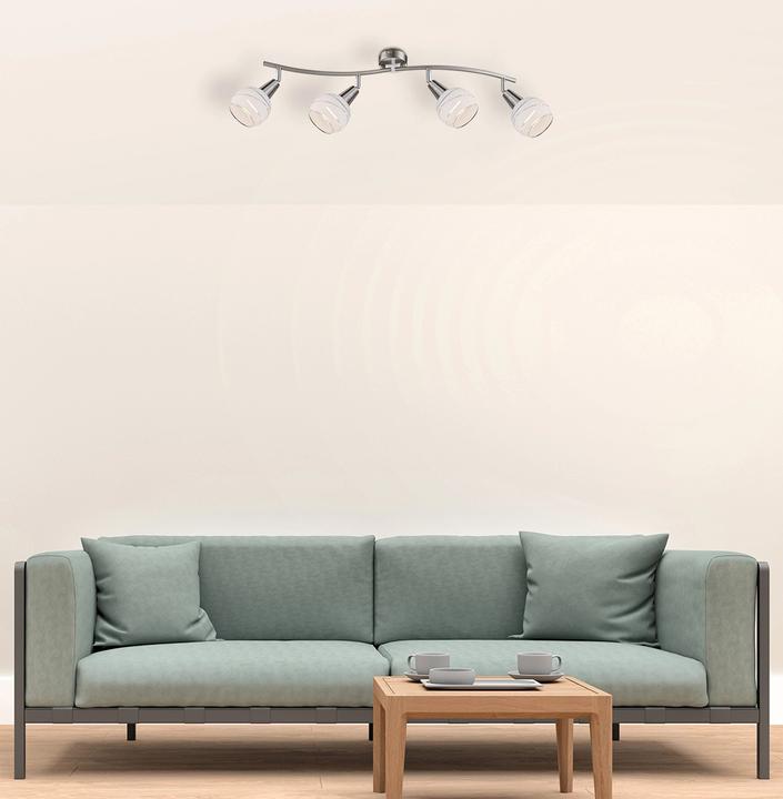 Actual product image Globo LED spotlight nickel matt 4xE14 LED (320 lm, E14)