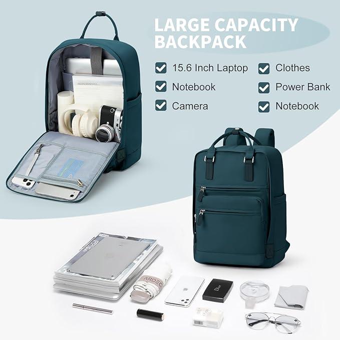 Image du produit Only-Bags.Store Sac à dos pour ordinateur portable de couleur unie, sac d'école simple de style preppy, sport de