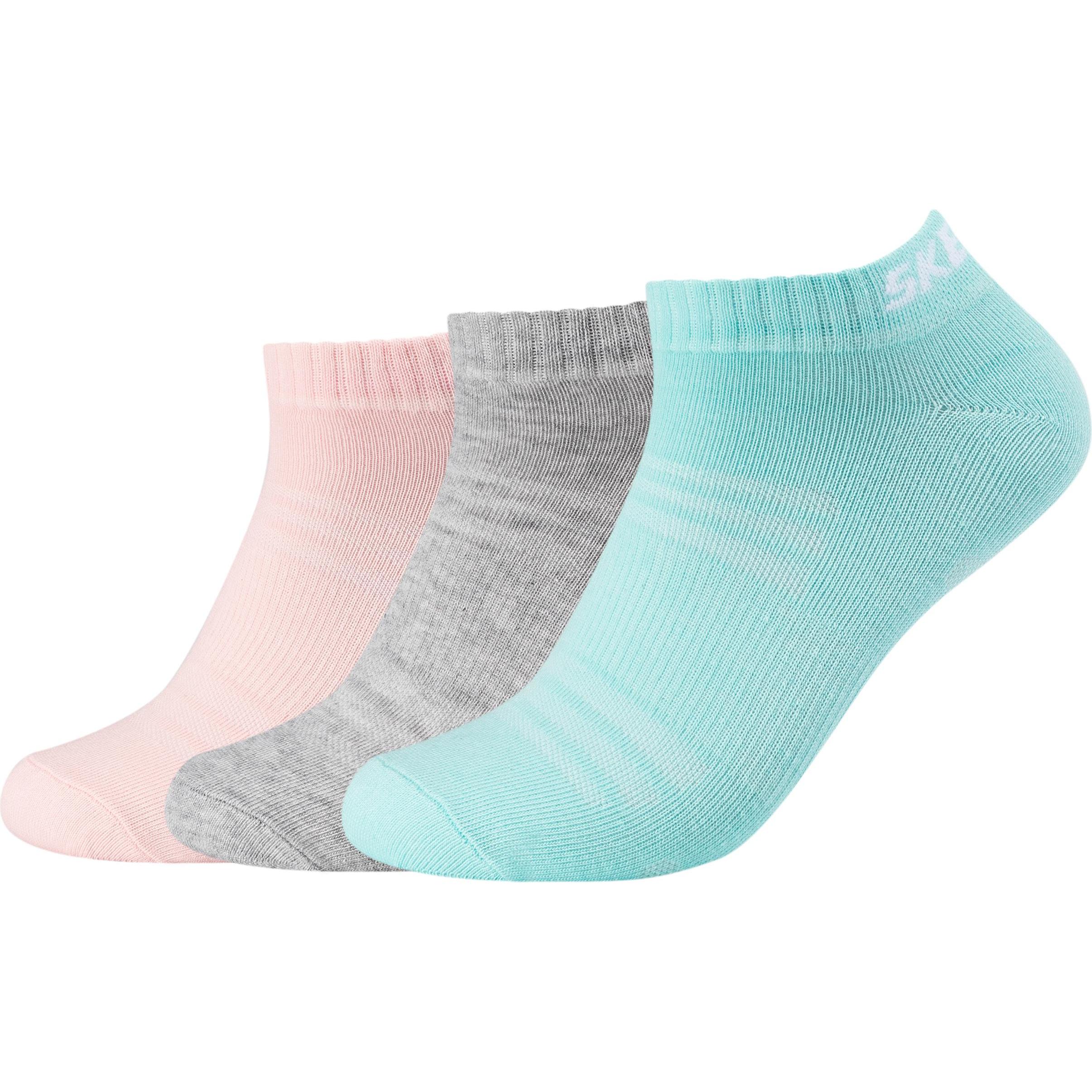 Skechers, Unisex, Socken, Unisex Mesh Ventilation Sneaker 3p, Türkis, (3er Pack, 35, 38)