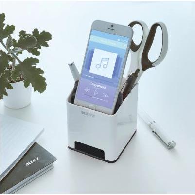 Thumbnail - Leitz, Aufbewahrungsbox, Sound Stifteköcher WOW 53631095 weiss/schwarz (0.10 l)