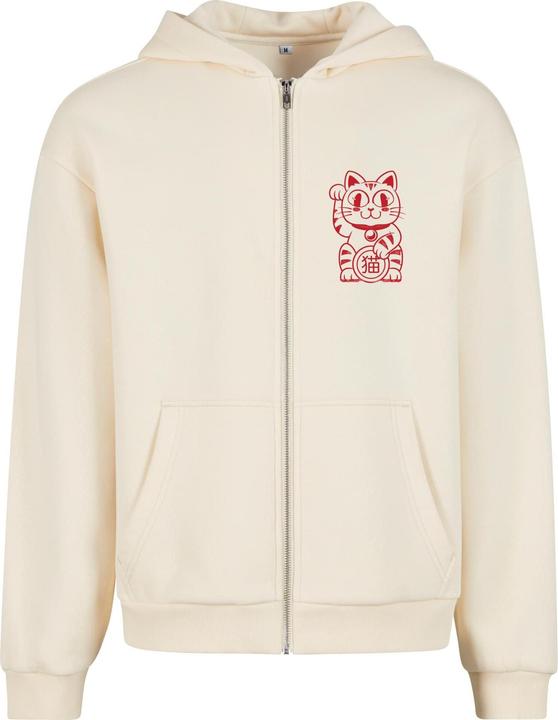 Produktbild MT Good Luck Cat Fluffy Zip Hoody whitesand M (M)