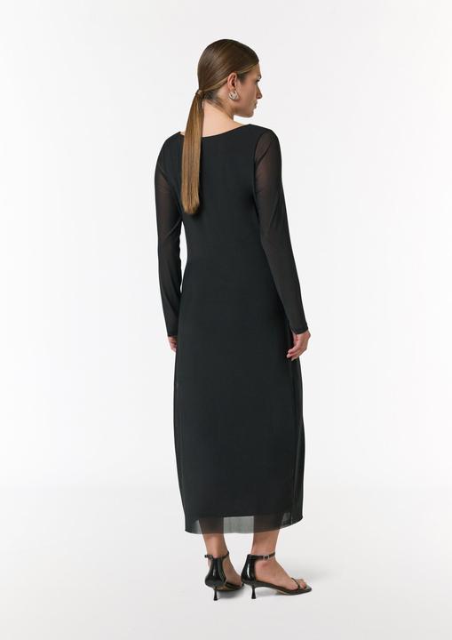 Actual product image Comma Kleid Mesh-Kleid im Slim Fit mit Wasserfall-Ausschnitt (36)