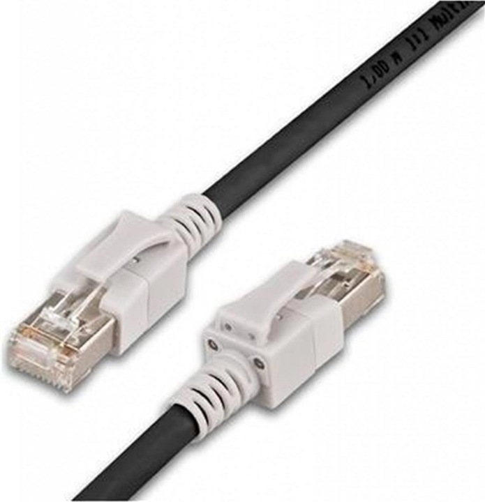 Actual product image Wirewin Cat.6A LED Patch Cable 1.5m black (S/FTP, S/STP, CAT6a, 1.50 m)