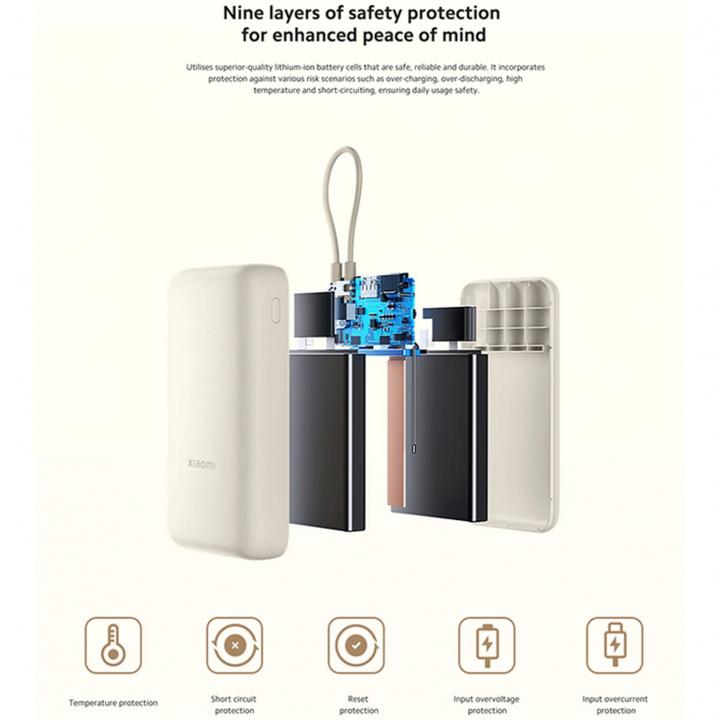 Image du produit Xiaomi Power Bank (Integrated Cable) (20000 mAh, 33 W, 74 Wh)