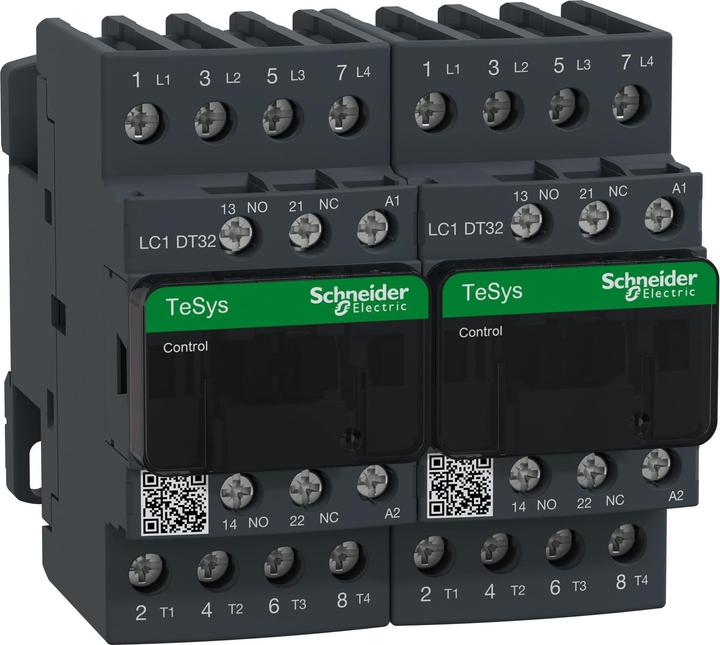 Actual product image Schneider Electric Reversing contactor combination, 4p, 32A/AC1, LC2DT32P7