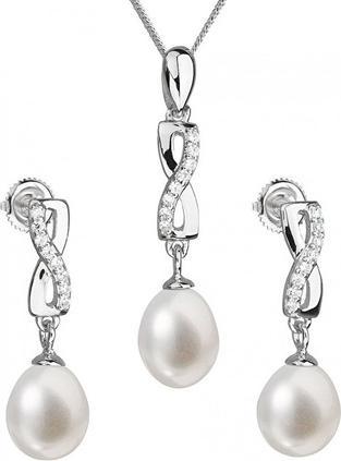 Evolution Group Set of Silver Jewelry with Genuine Pearls Pavon 29041.1