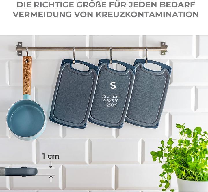 Produktbild Exitoso 4-teiliges Frühstücksbrettchen-Set mit Saftrille