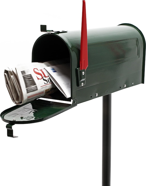 Produktbild Wiltec Set US Mailbox 180x220x480mm amerikanischer Briefkasten Ständer