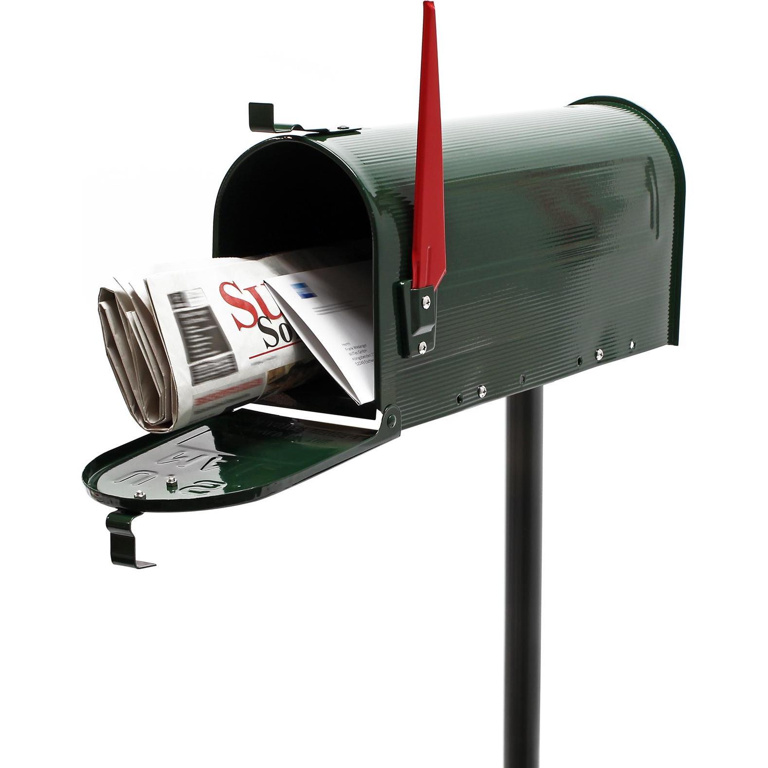 Wiltec, Briefkasten, Set US Mailbox 180x220x480mm amerikanischer Briefkasten Ständer
