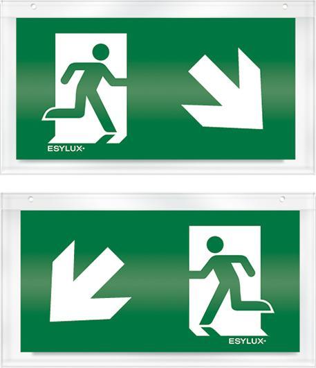 Energie-Label Esylux Piktogramm Rettungsweg Acrylglasplatte EN10032530