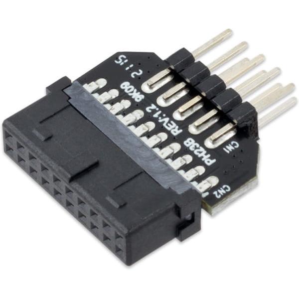 Aqua Computer AquaComputer Adapter USB 3.0 Stiftleiste zu USB 2.0 Stiftleiste, Wasserkühlung Komponenten Zubehör, Schwar...