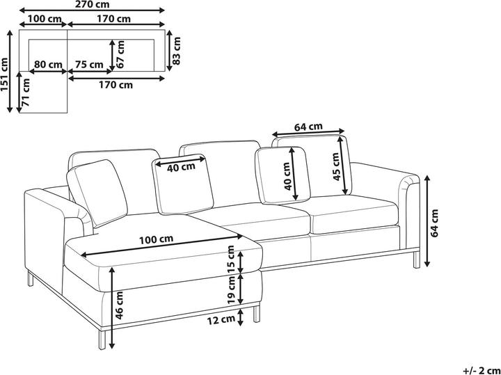 Produktbild Beliani Oslo (Ecksofa)