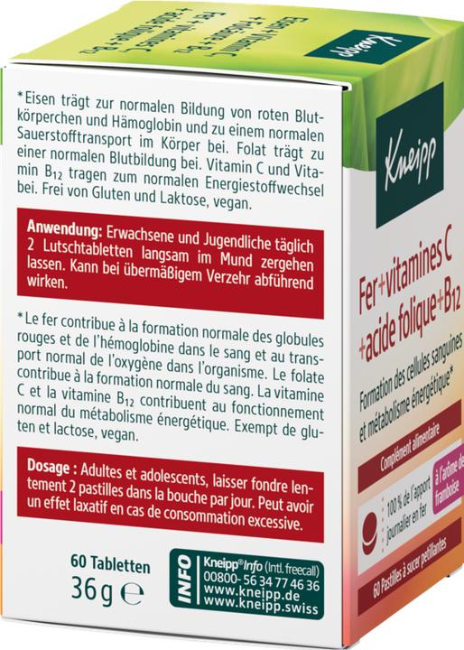 Valeurs nutritives et ingrédients Kneipp Multivitamines (60 pcs, Cachets)