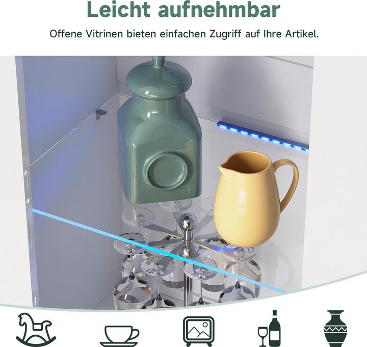 Produktbild SONNI Vitrine (55 x 35 x 172 cm)