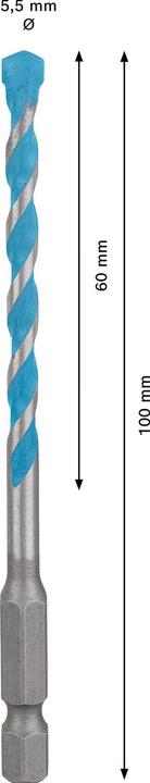 Actual product image Bosch Professional Zubehör Expert HEX-9 MultiConstruction drill, 5.5 x 60 x100 mm (5.5 mm)