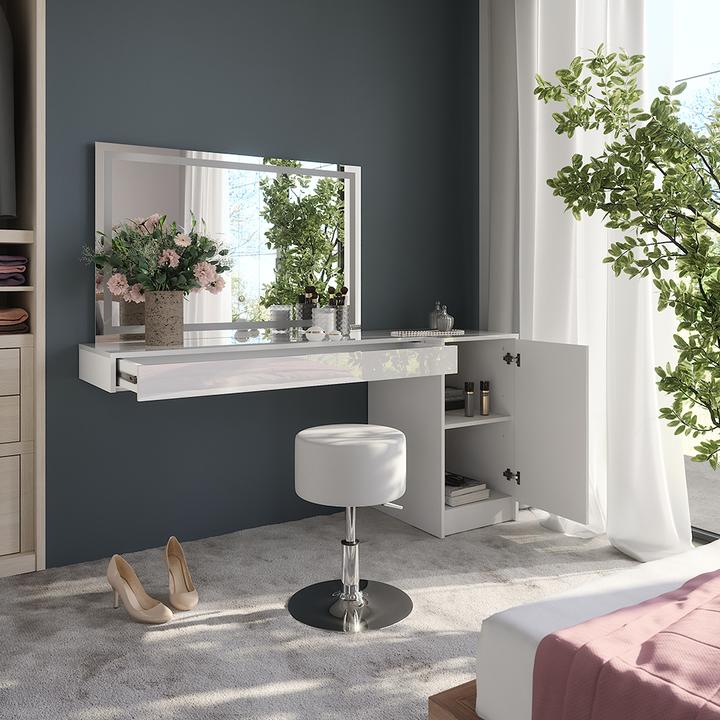 Produktbild Vicco Schminktisch Sherry, Weiss, 120 cm 4 Teile (120 x 40.10 x 70 cm)