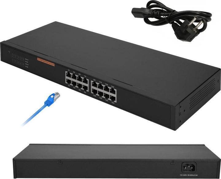 Productafbeelding Extralink HEXON 16 prievadų "FastEthernet" nevaldomas darbalaukio jungiklis (16 ports)