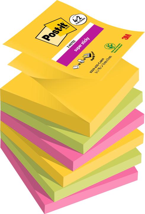 Image du produit Post-it Super Sticky (76 x 76 mm)