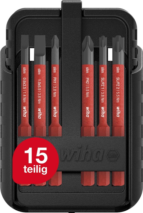 Immagine prodotto Wiha Set di bit (Torx (TX), Porta, Cacciavite a croce PZ, Fessura croce Phillipps (PH))