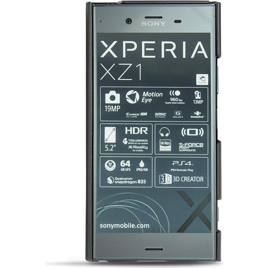 Thumbnail - Noreve Lederschutzhülle (Sony Xperia XZ1), Smartphone Hülle, Schwarz