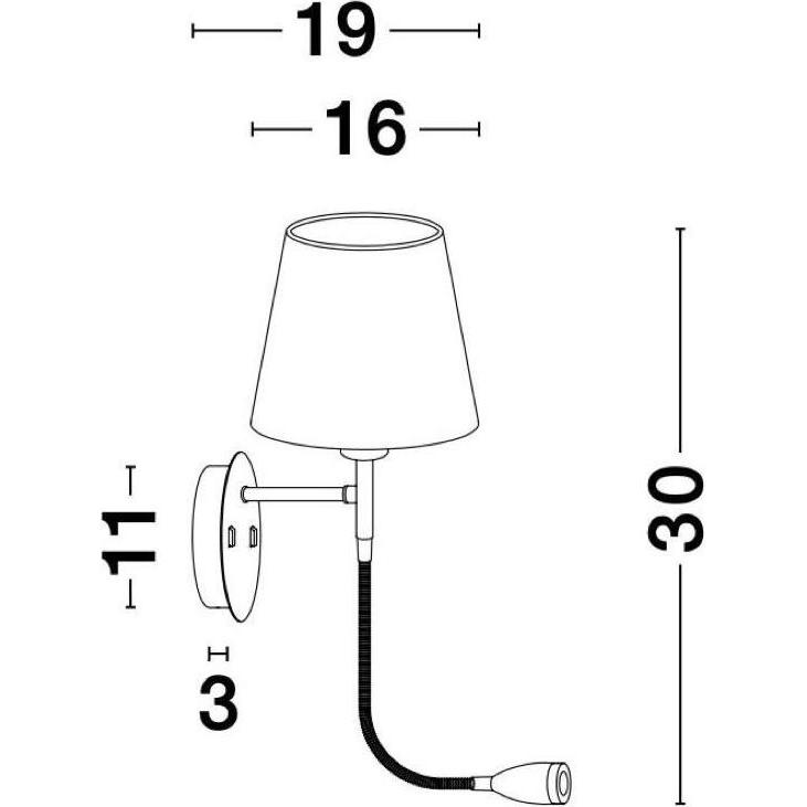 Thumbnail - Nova Luce, Wandleuchte + Deckenleuchte, Nia (180 lm, E27)