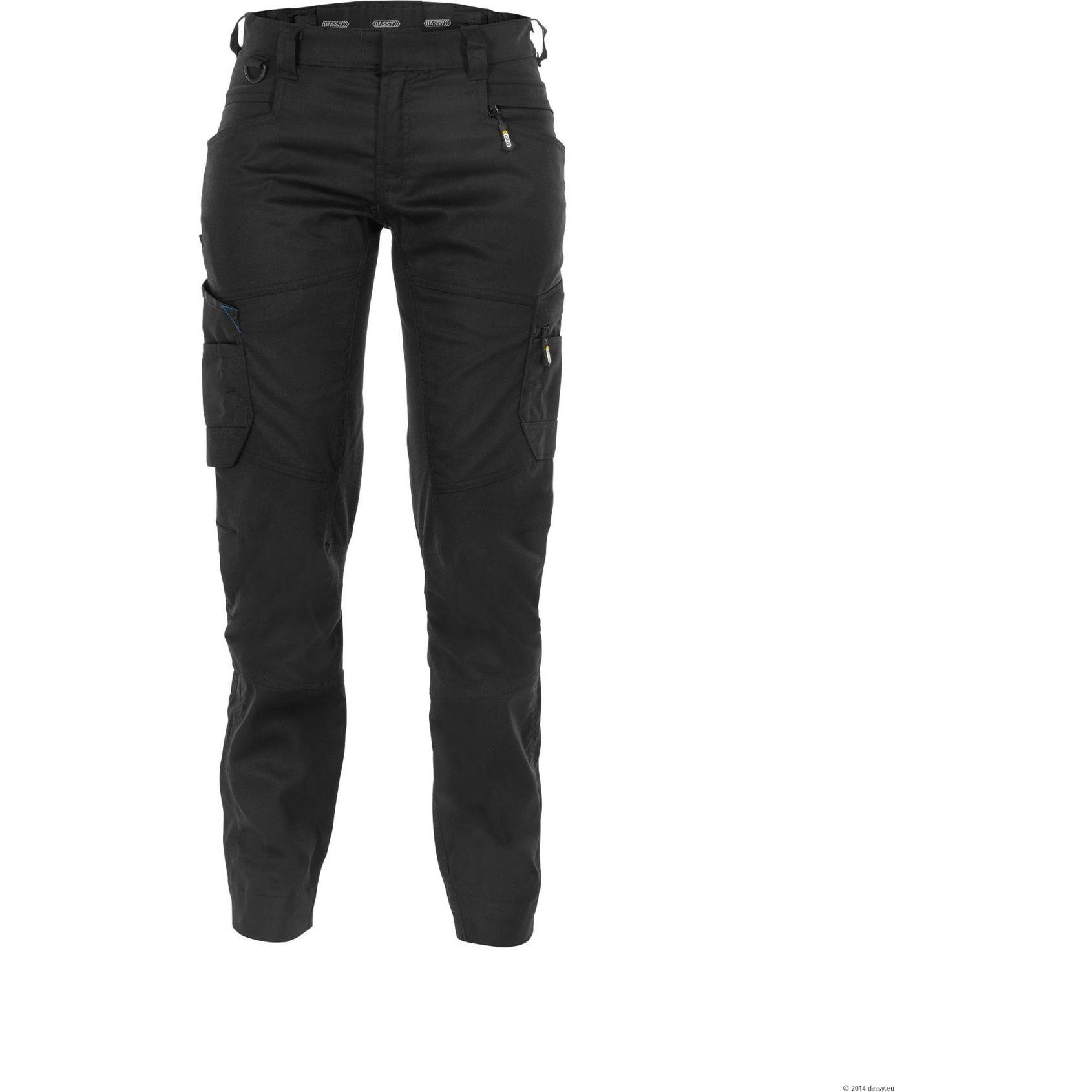 Dassy, Arbeitshose, Damen Stretch Bundhose Helix anthrazitgrau/schwarz, Gr.46 (34)
